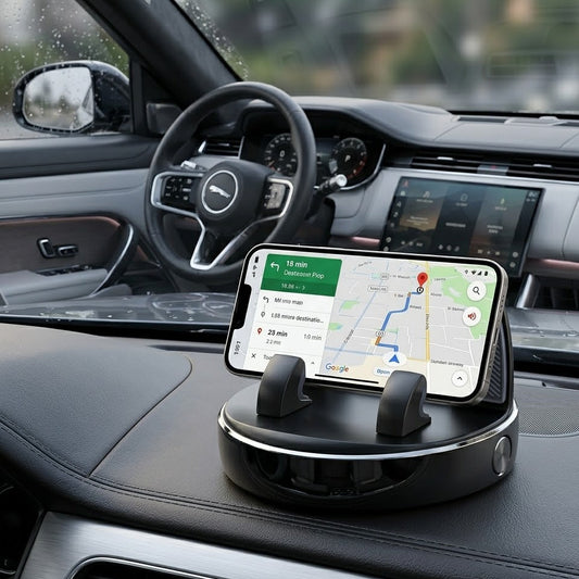 Snuffcup® 360° Rotational Dashboard Phone Holder - Universal Car Mount with Adjustable Viewing Angles for Secure Navigation