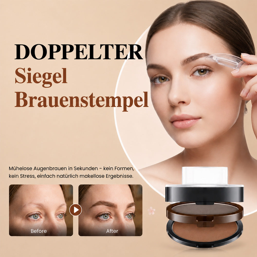 💞 Sofort verstellbarer Augenbrauenstempel mit zweifarbigem Augenbrauenpuder