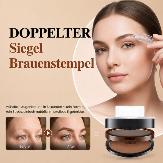 💞 Sofort verstellbarer Augenbrauenstempel mit zweifarbigem Augenbrauenpuder