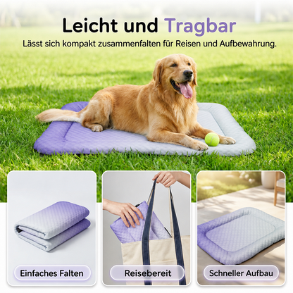 ❄️ Haustier-Kühlmatte für Hunde & Katzen 🐾 Natürlich kühles Ice-Silk-Pad • Atmungsaktiv • waschbar • weich