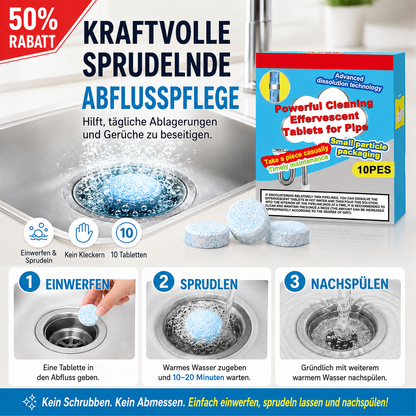 🔥🎁 1+1 GRATIS!!🥳 💞 50K+ VERKAUFT! ⚡💧 Leistungsstarke Brausetabletten zur Rohrreinigung