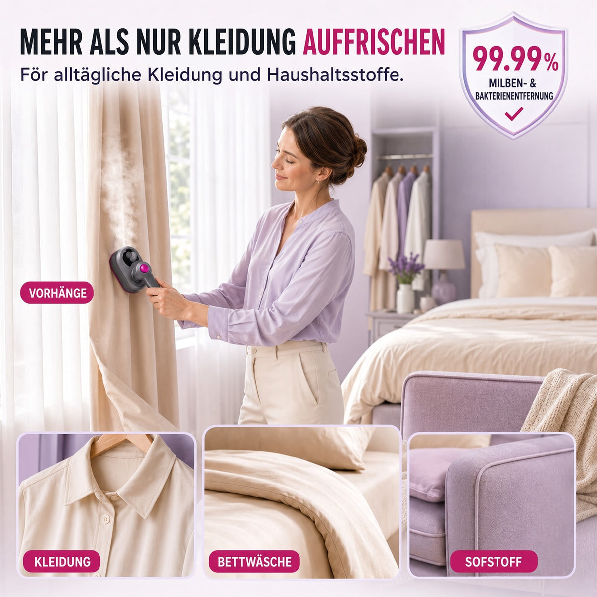 🔥 50 % RABATT! Tragbarer Kleidungsstück Bügeleisen – Kleidung schnell & einfach glätten