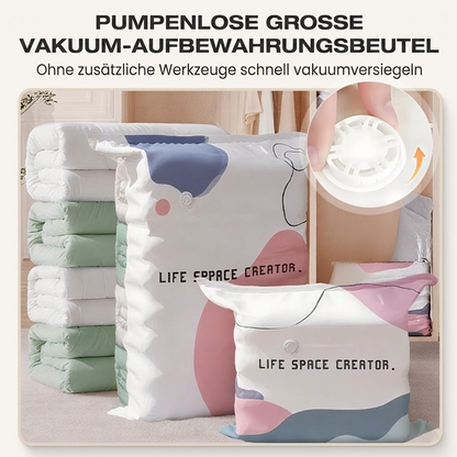 🧳💨 Vakuum-Aufbewahrungsbeutel ohne Pumpe – Einfach komprimieren & platzsparend verstauen upsell