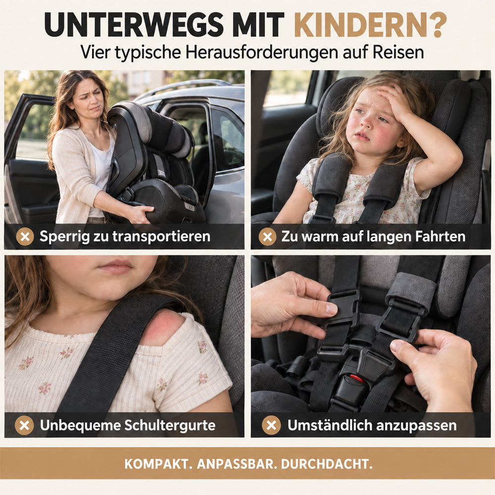 🔥 50 % Rabatt ! Zusammenklappbarer Kindersitz – Faltbar, sicher, überall dabei! 🧒 5-Punkt-Gurt, atmungsaktiv, für 0–12 Jahre ⚡ Limitiertes Angebot ⏳