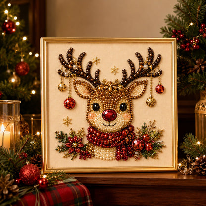 🎨💎 Keine Vorkenntnisse nötig | 3D DIY Weihnachts-Perlenkunst-Set