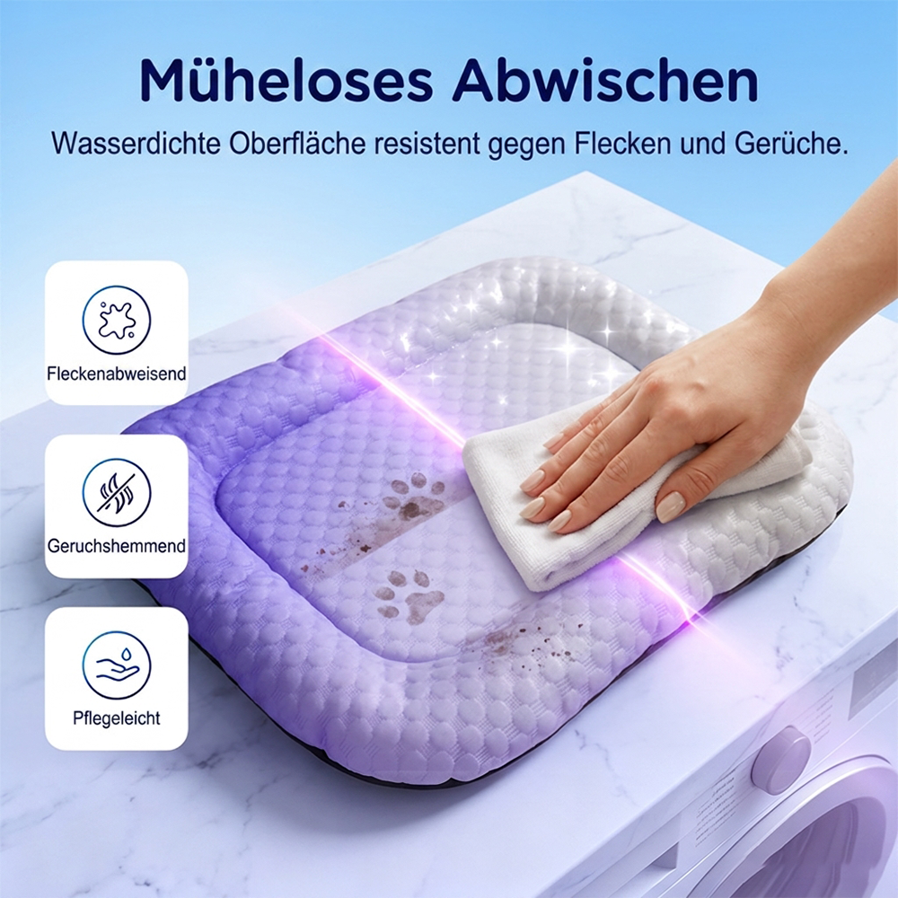 ❄️ Haustier-Kühlmatte für Hunde & Katzen 🐾 Natürlich kühles Ice-Silk-Pad • Atmungsaktiv • waschbar • weich
