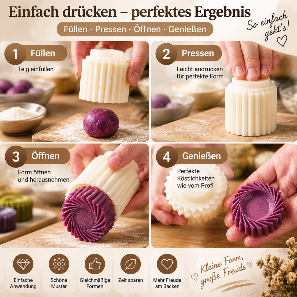 🍪Doppelseitiger Plätzchenstempel ✨ – Perfekte Kekse & Gebäck ganz einfach | Kinderleichtes Backen, DIY-Geschenke & platzsparendes 2-in-1-Design