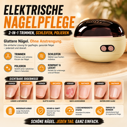 🔥2-in-1-Smart-Elektronagelschere & -Polierer ✂️💅 Die elektrische Nagelpflege für die ganze Familie!