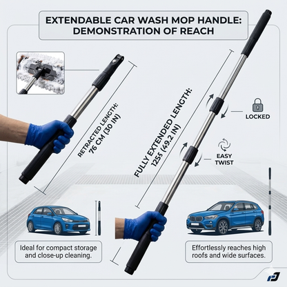 Bravunela® Extendable Ultra-Soft Microfiber Car Wash Mop