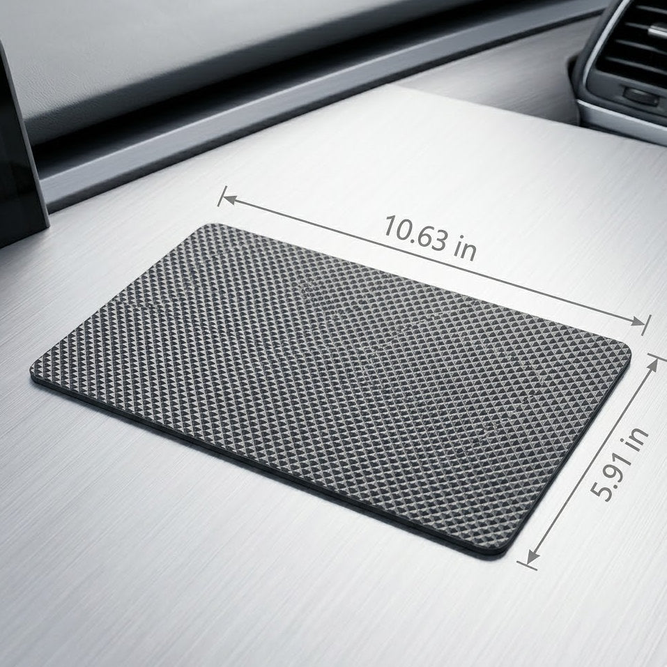 Snuffcup® Premium Diamond-Pattern Dashboard Anti-Slip Mat - High-Adhesion Heat Resistant Rubber Pad for Car Interior