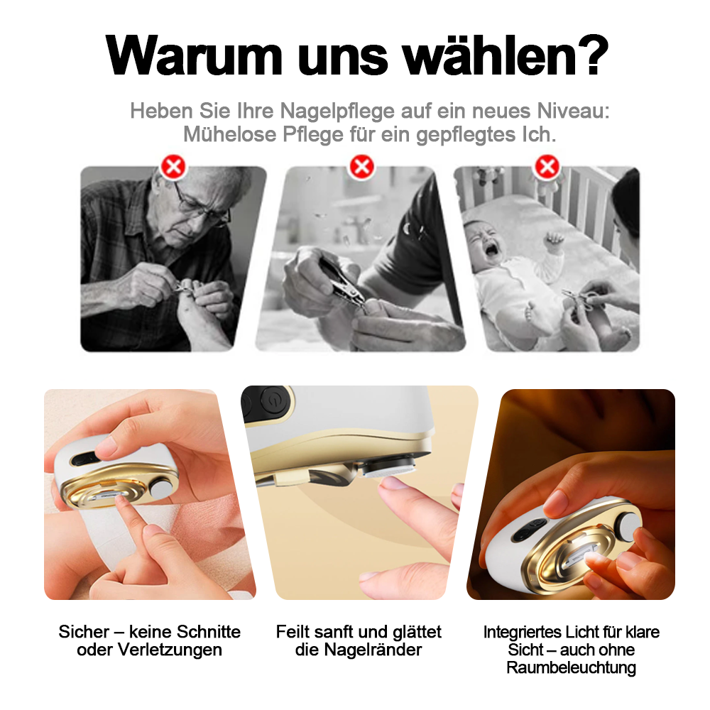 ⏳ 2-in-1 Elektrischer Nagelknipser & Polierer -Remifa®