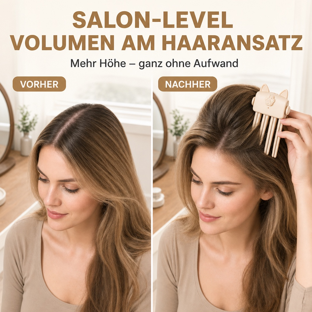 🔥 Volumen-Clip für Haarwurzeln – Mehr Fülle mit gezielter Wärme, ohne aufwendiges Toupieren 💁‍♀️