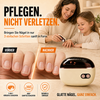 🔥2-in-1-Smart-Elektronagelschere & -Polierer ✂️💅 Die elektrische Nagelpflege für die ganze Familie!