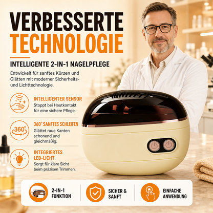 🔥2-in-1-Smart-Elektronagelschere & -Polierer ✂️💅 Die elektrische Nagelpflege für die ganze Familie!