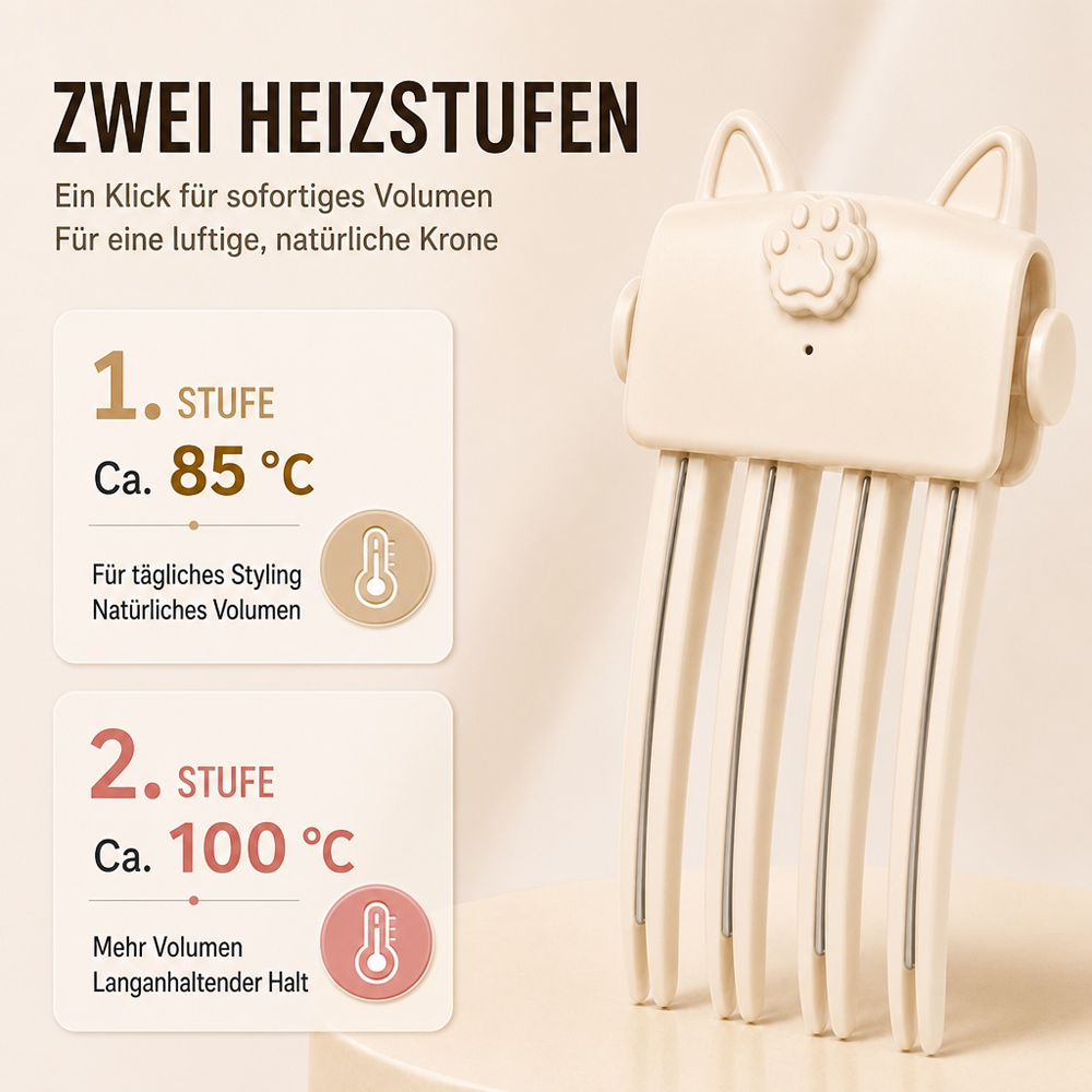 🔥 Volumen-Clip für Haarwurzeln – Mehr Fülle mit gezielter Wärme, ohne aufwendiges Toupieren 💁‍♀️