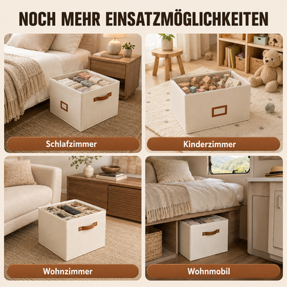 👟 Schuh-Organizer aus Stoff – platzsparende Aufbewahrungsbox – für bis zu 16 Paar Schuhe – ideal für Kleiderschränke, Flure & Reisen – schützt vor Staub & Schmutz