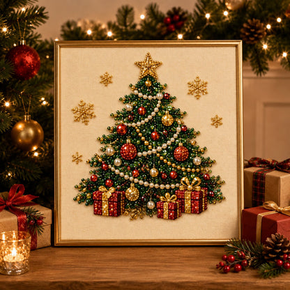 🎨💎 Keine Vorkenntnisse nötig | 3D DIY Weihnachts-Perlenkunst-Set