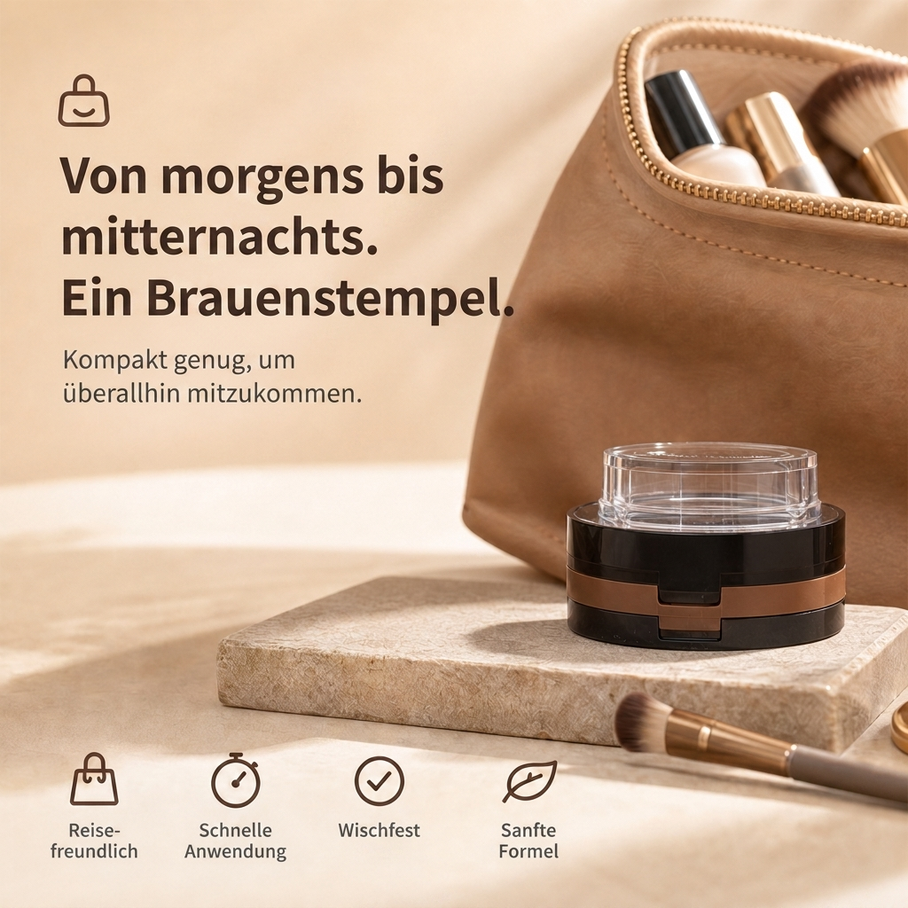 💞 Sofort verstellbarer Augenbrauenstempel mit zweifarbigem Augenbrauenpuder
