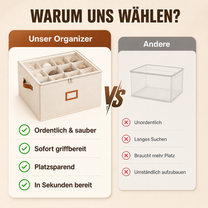 👟 Schuh-Organizer aus Stoff – platzsparende Aufbewahrungsbox – für bis zu 16 Paar Schuhe – ideal für Kleiderschränke, Flure & Reisen – schützt vor Staub & Schmutz