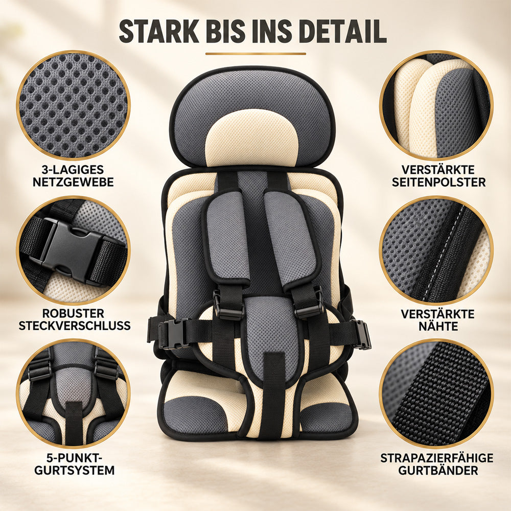🔥 50 % Rabatt ! Zusammenklappbarer Kindersitz – Faltbar, sicher, überall dabei! 🧒 5-Punkt-Gurt, atmungsaktiv, für 0–12 Jahre ⚡ Limitiertes Angebot ⏳