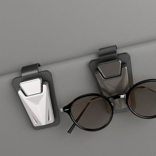 Snuffcup® Universal Car Visor Glasses Mount - One-Touch Magnetic Clip, One-Handed Operation Sunglasses Holder for Car, Zinc Alloy Anti-Scratch Organizer