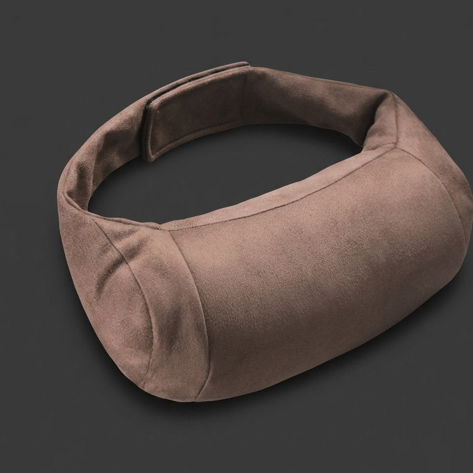 Snuffcup® Luxury Alcantara Suede Car Neck Pillow - Ergonomic Headrest Support for Premium Driving Comfort