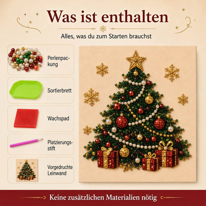 🎨💎 Keine Vorkenntnisse nötig | 3D DIY Weihnachts-Perlenkunst-Set