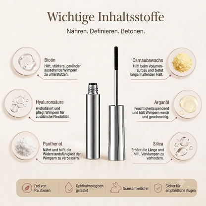 ⏰ Wasserfeste Mascara für Schwung & Verlängerung