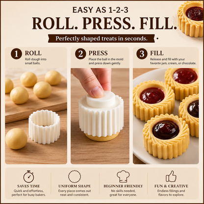🍪Doppelseitiger Plätzchenstempel ✨ – Perfekte Kekse & Gebäck ganz einfach | Kinderleichtes Backen, DIY-Geschenke & platzsparendes 2-in-1-Design