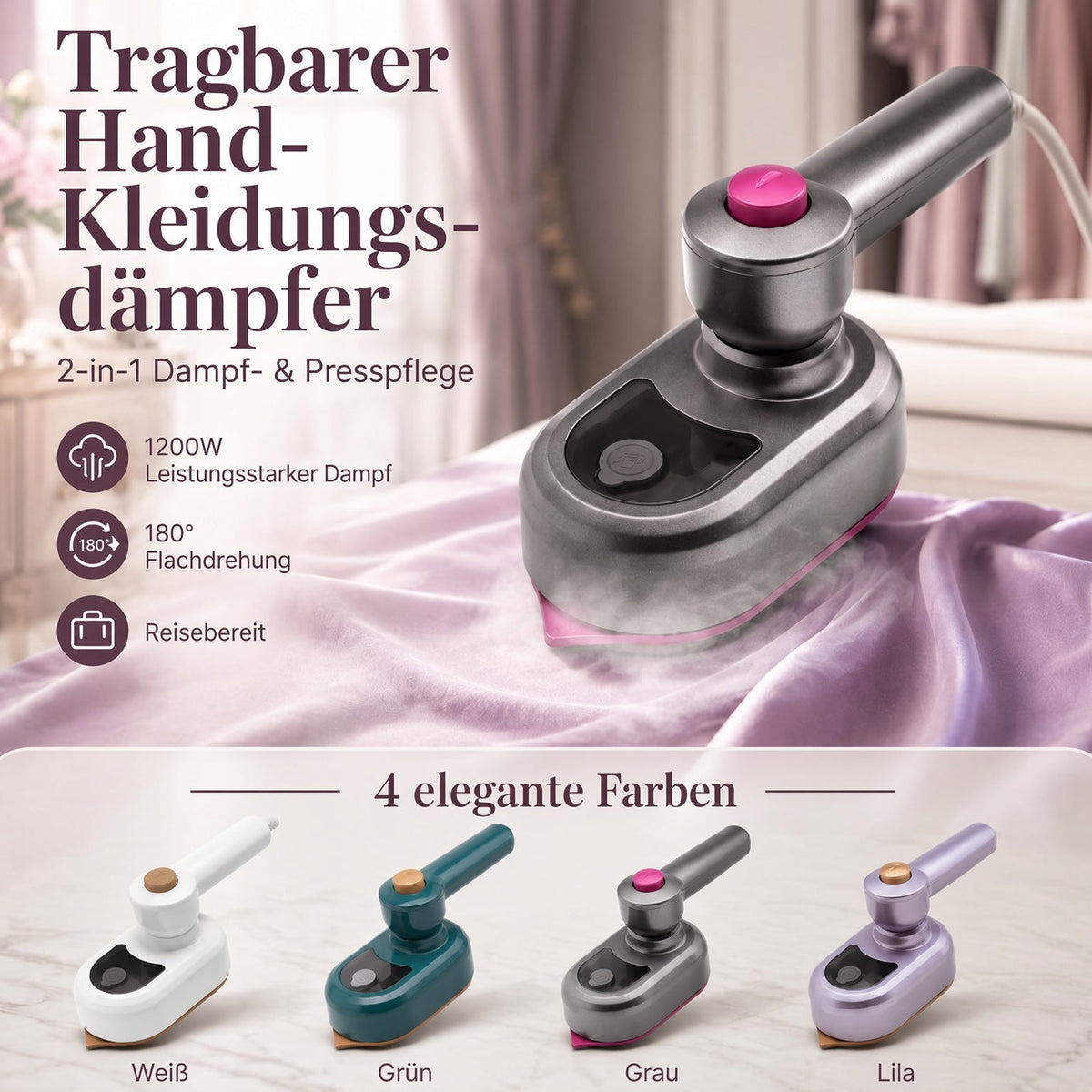 🔥 50 % RABATT! Tragbarer Kleidungsstück Bügeleisen – Kleidung schnell & einfach glätten