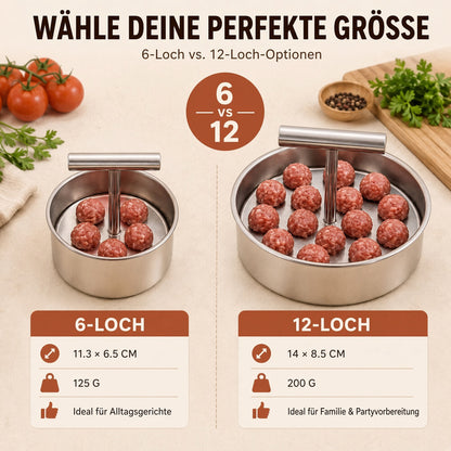 📢📢 50 % Rabatt !! ⏰🍡 Fleischbällchen‑Maker aus lebensmittelechtem Edelstahl für die Küche