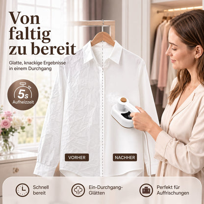 🔥 50 % RABATT! Tragbarer Kleidungsstück Bügeleisen – Kleidung schnell & einfach glätten