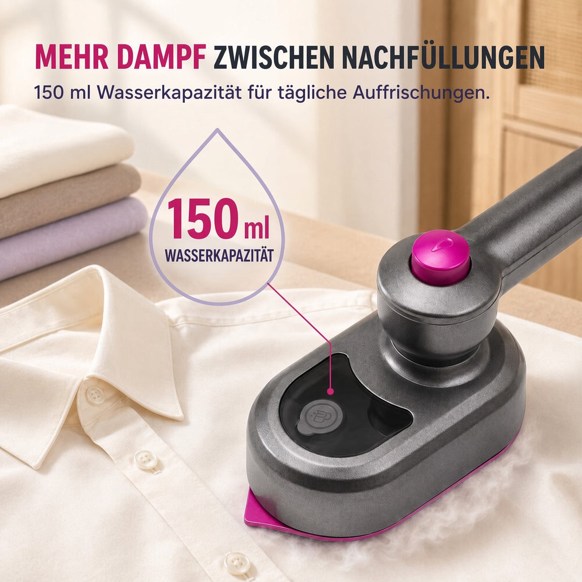 🔥 50 % RABATT! Tragbarer Kleidungsstück Bügeleisen – Kleidung schnell & einfach glätten