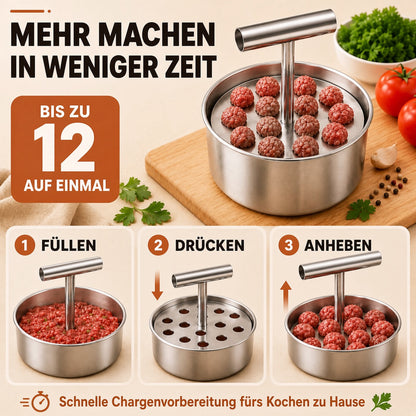 📢📢 50 % Rabatt !! ⏰🍡 Fleischbällchen‑Maker aus lebensmittelechtem Edelstahl für die Küche
