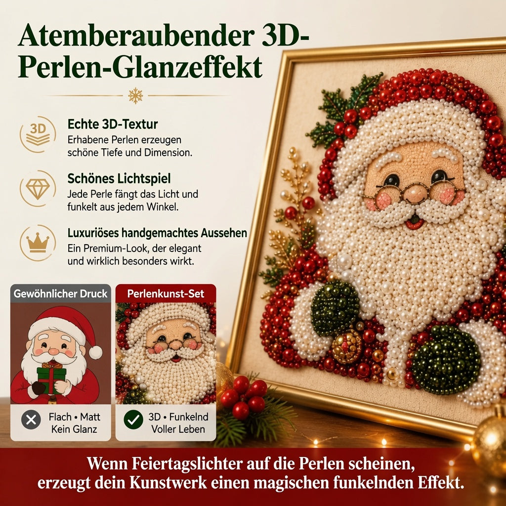 🎨💎 Keine Vorkenntnisse nötig | 3D DIY Weihnachts-Perlenkunst-Set