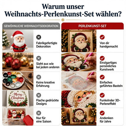 🎨💎 Keine Vorkenntnisse nötig | 3D DIY Weihnachts-Perlenkunst-Set