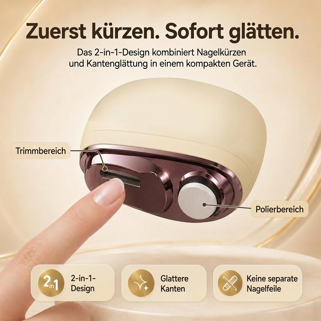 🔥2-in-1-Smart-Elektronagelschere & -Polierer ✂️💅 Die elektrische Nagelpflege für die ganze Familie!