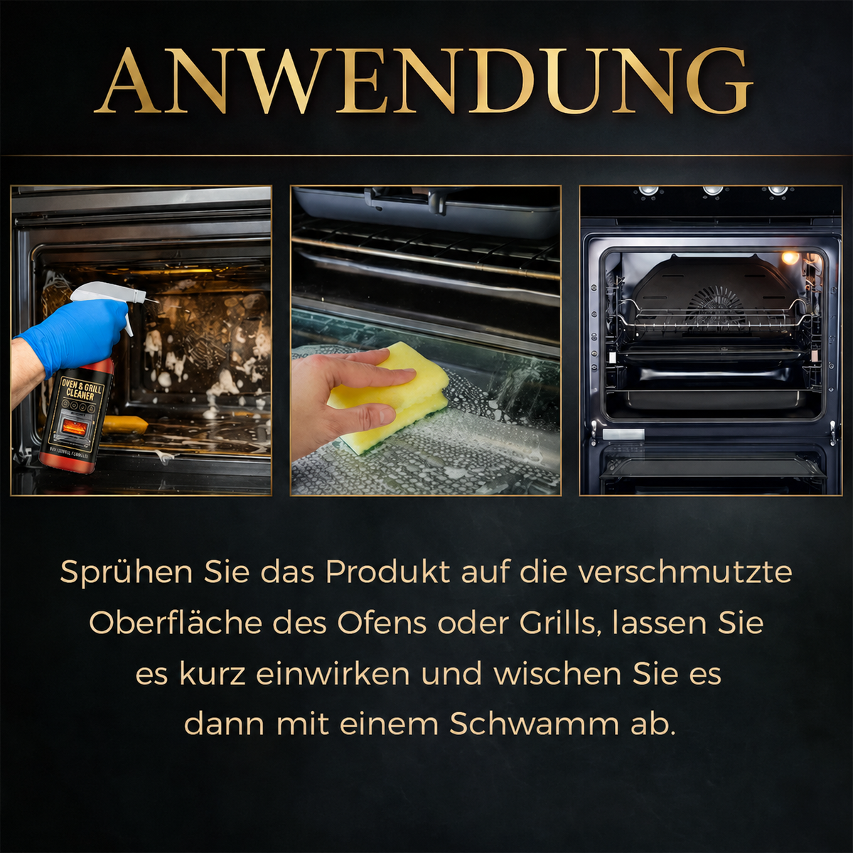 🧼✨ Ofen- und Grillreiniger-Spray – Gegen Fett & hartnäckige Verschmutzungen 🔥