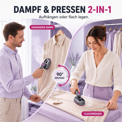 🔥 50 % RABATT! Tragbarer Kleidungsstück Bügeleisen – Kleidung schnell & einfach glätten