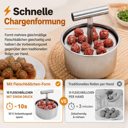 📢📢 50 % Rabatt !! ⏰🍡 Fleischbällchen‑Maker aus lebensmittelechtem Edelstahl für die Küche