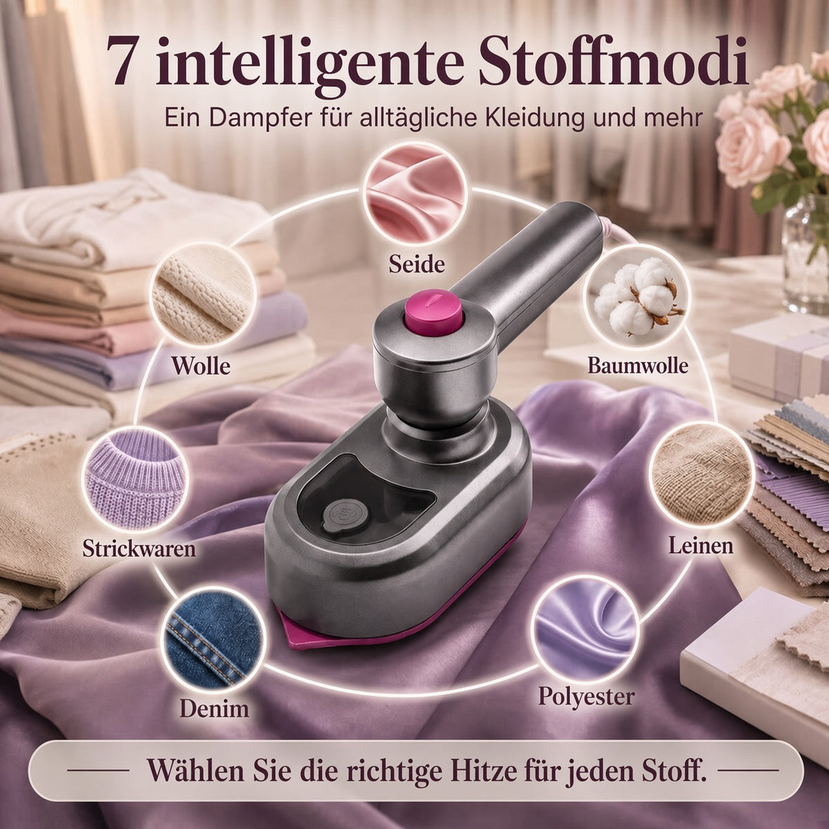 🔥 50 % RABATT! Tragbarer Kleidungsstück Bügeleisen – Kleidung schnell & einfach glätten