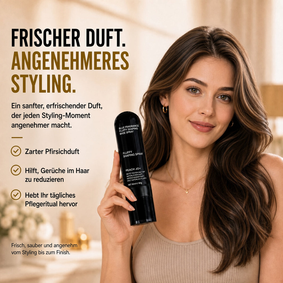 🎉🎉 50 % RABATT | NUR FÜR KURZE ZEIT!  Volumen-Haarspray – Haarspray mit lang anhaltendem Pfirsichduft für mehr Volumen und perfekten Halt den ganzen Tag.