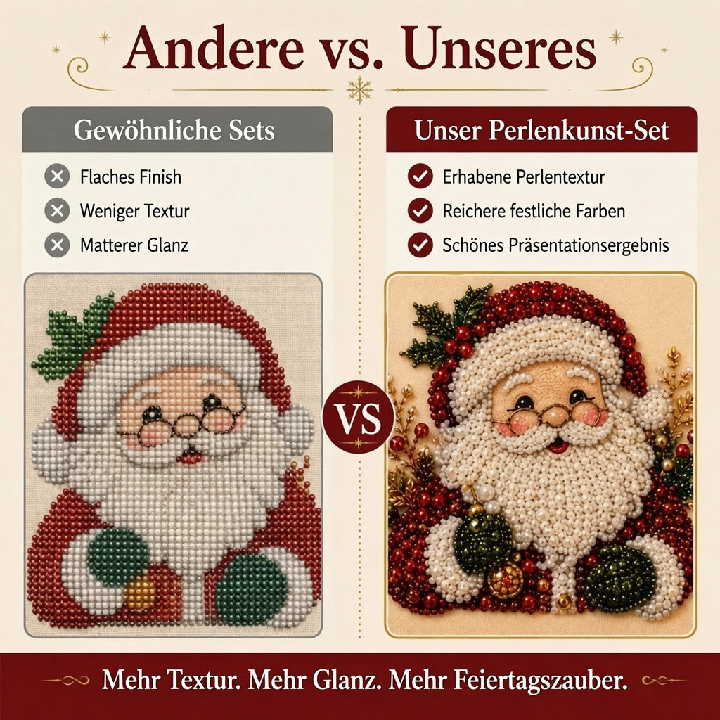 🎨💎 Keine Vorkenntnisse nötig | 3D DIY Weihnachts-Perlenkunst-Set