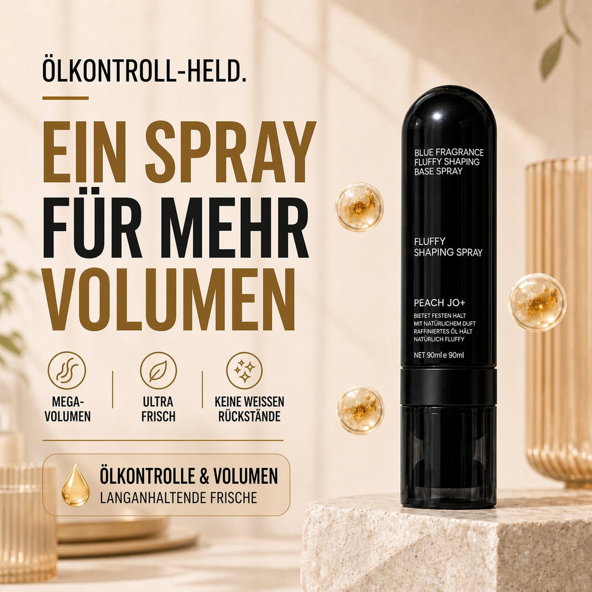 🎉🎉 50 % RABATT | NUR FÜR KURZE ZEIT!  Volumen-Haarspray – Haarspray mit lang anhaltendem Pfirsichduft für mehr Volumen und perfekten Halt den ganzen Tag.