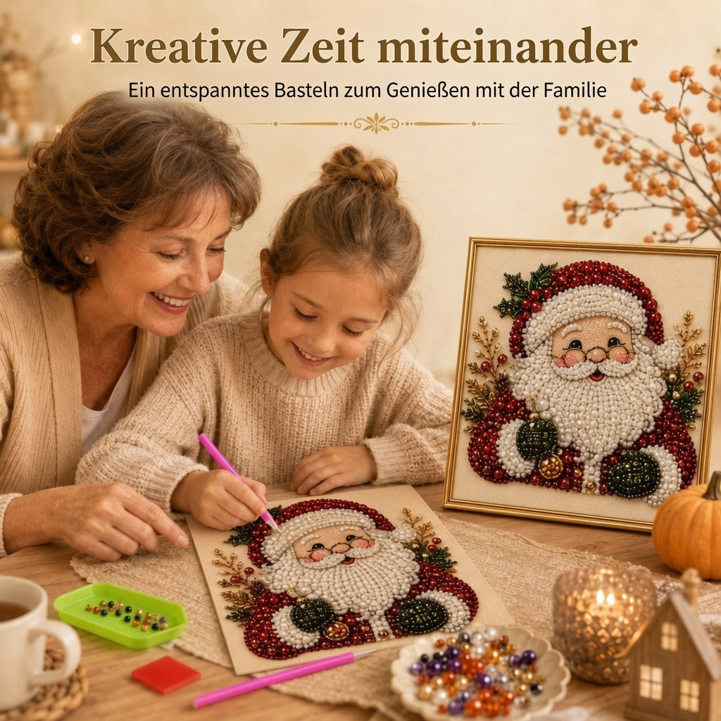 🎨💎 Keine Vorkenntnisse nötig | 3D DIY Weihnachts-Perlenkunst-Set