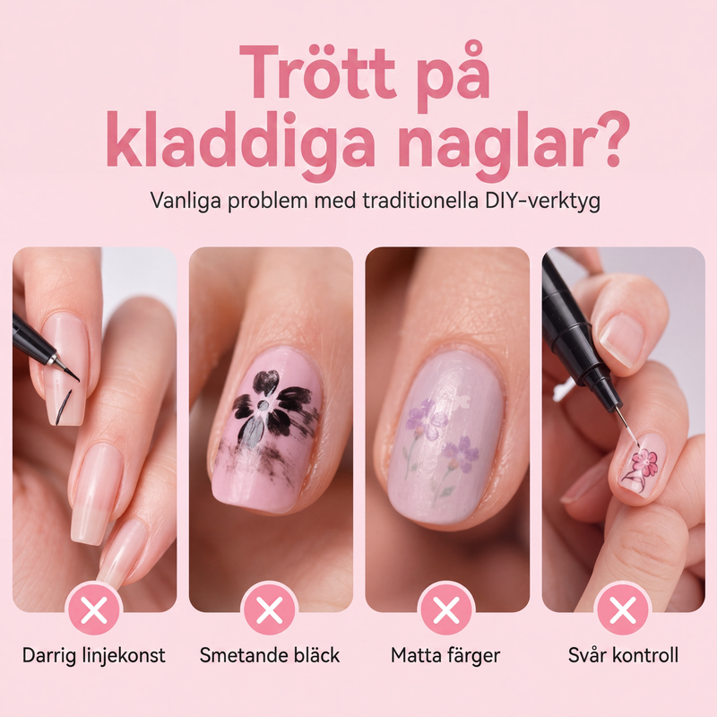 24-Farben Doppelseitige Nagel-Art-Stifte Set