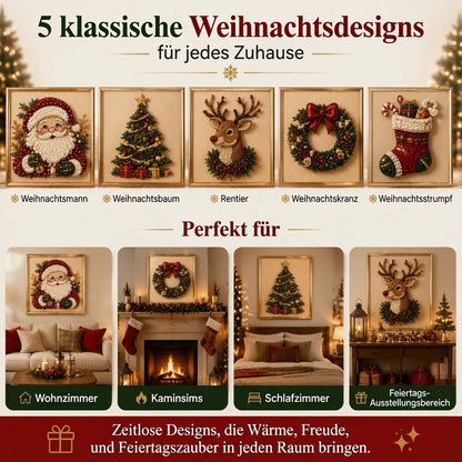 🎨💎 Keine Vorkenntnisse nötig | 3D DIY Weihnachts-Perlenkunst-Set