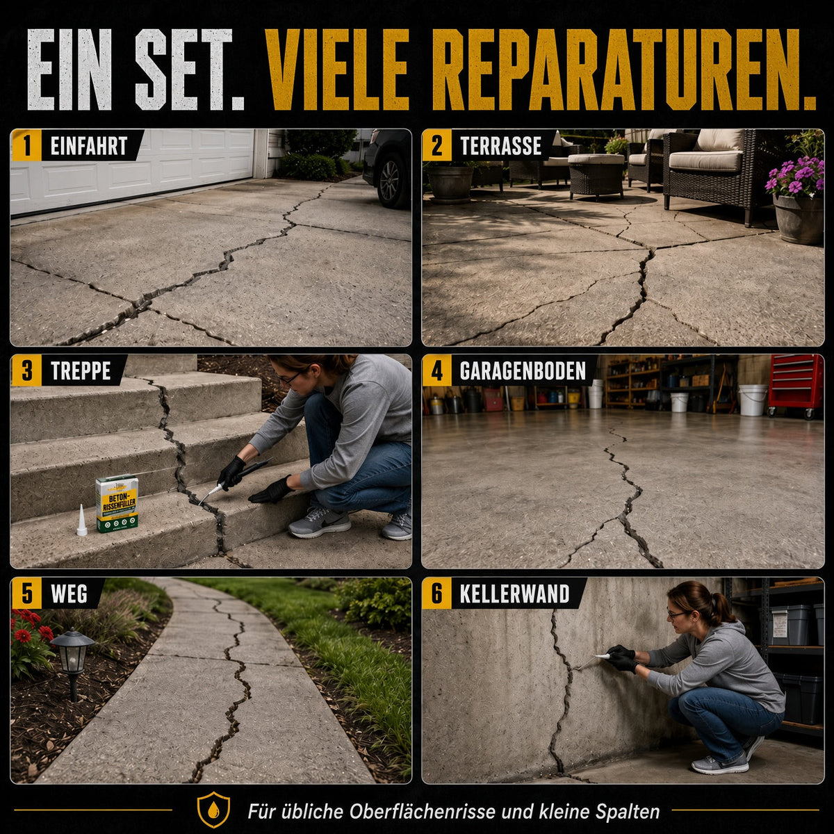 💧 50% Rabatt! Wasserfester Beton-Rissfüller 🧱 – Risse schnell reparieren & zuverlässig abdichten 🔧