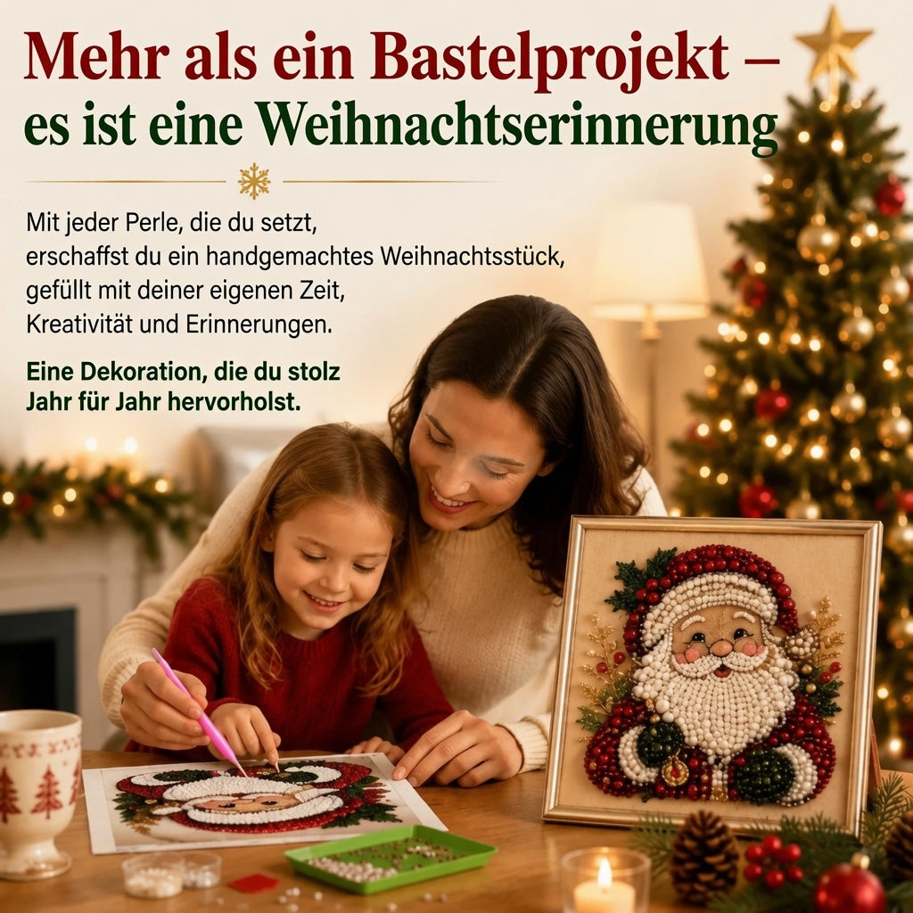 🎨💎 Keine Vorkenntnisse nötig | 3D DIY Weihnachts-Perlenkunst-Set